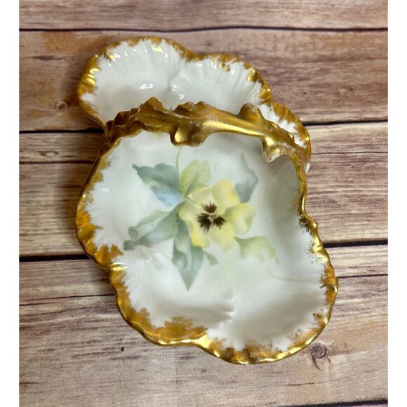 Other - Vintage Victorian W. Guerin & Co. Gold Floral Dish | Limoges Style | Made France